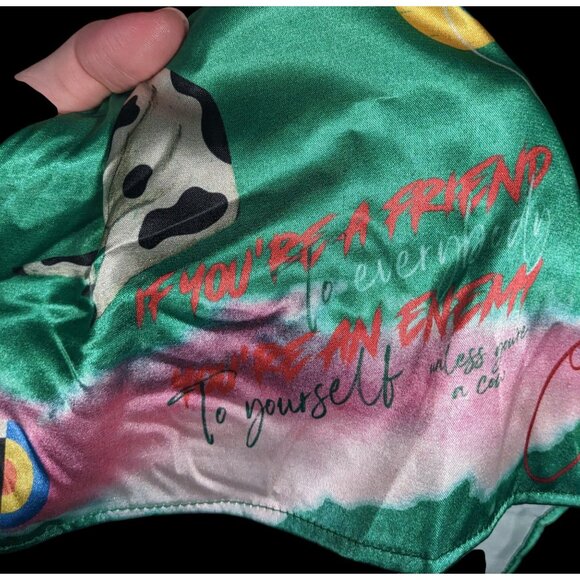 Brisato Studio Unique Green Art Icons Square Scarf - Picture 4 of 14